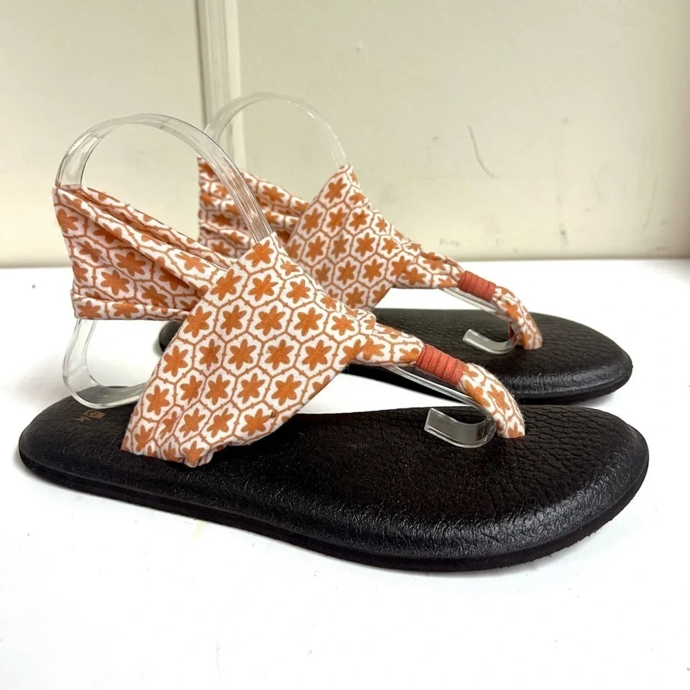 Sanuk Yoga Sling 2 boho beach resort summer sandals women’s size 9 prints